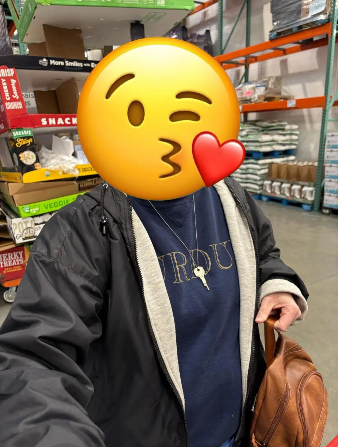 I had her wear the key today while out shopping