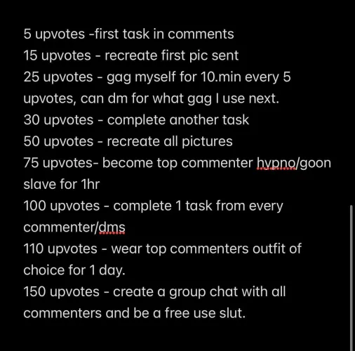 I posted this upvote the other day and it got to 101 upvote but still need the hypno toy part filled so the top commenter in the next 24 hours will claim the title