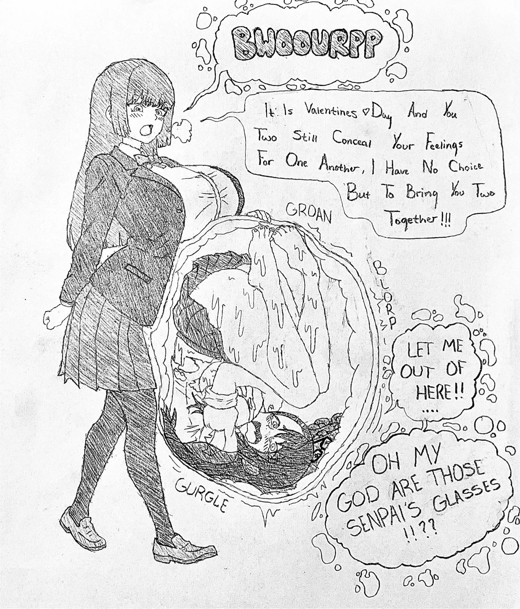 Matchmaking on Valentines Day (Drawn by Me)