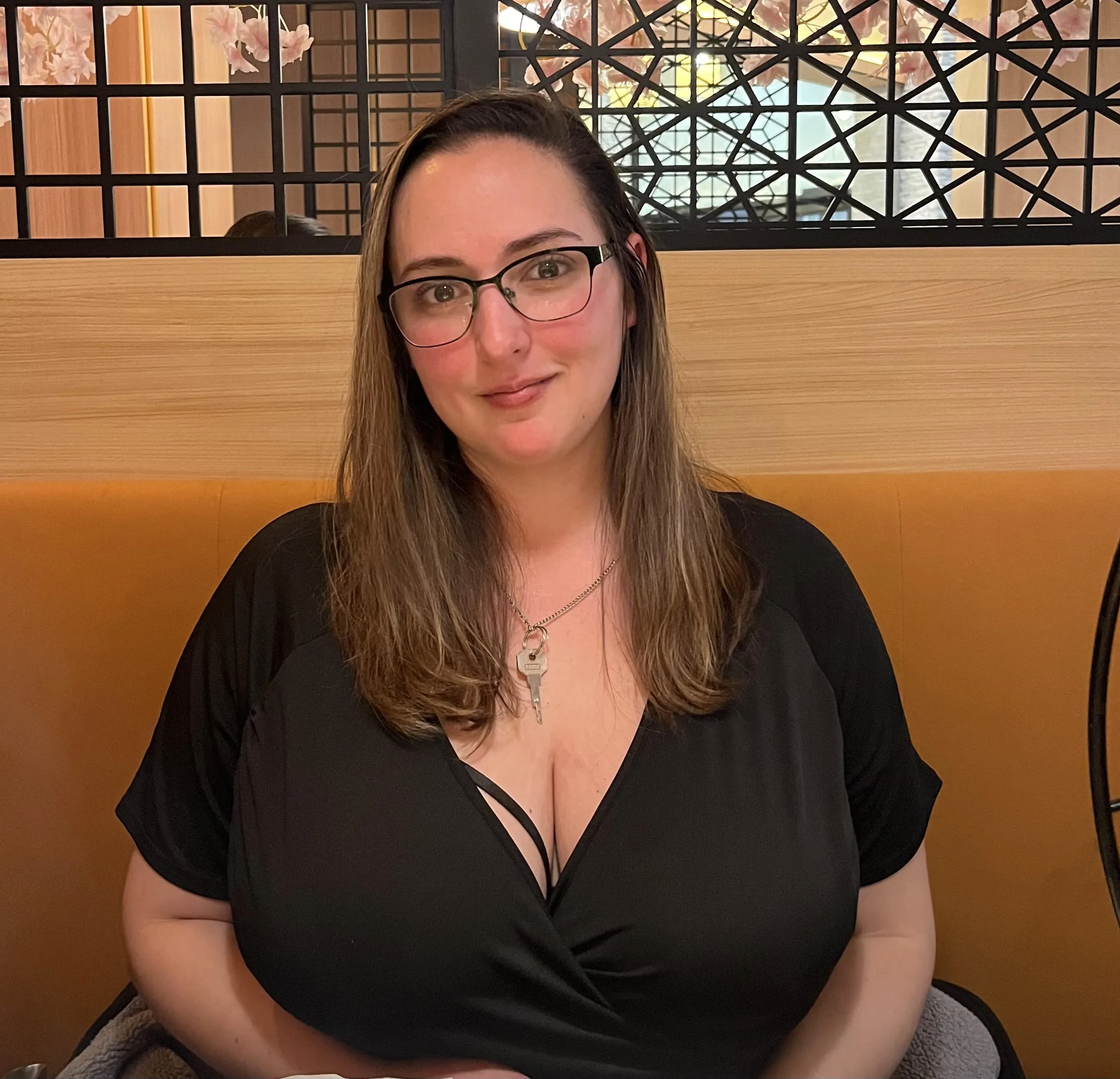 My wife wearing my key out on our date