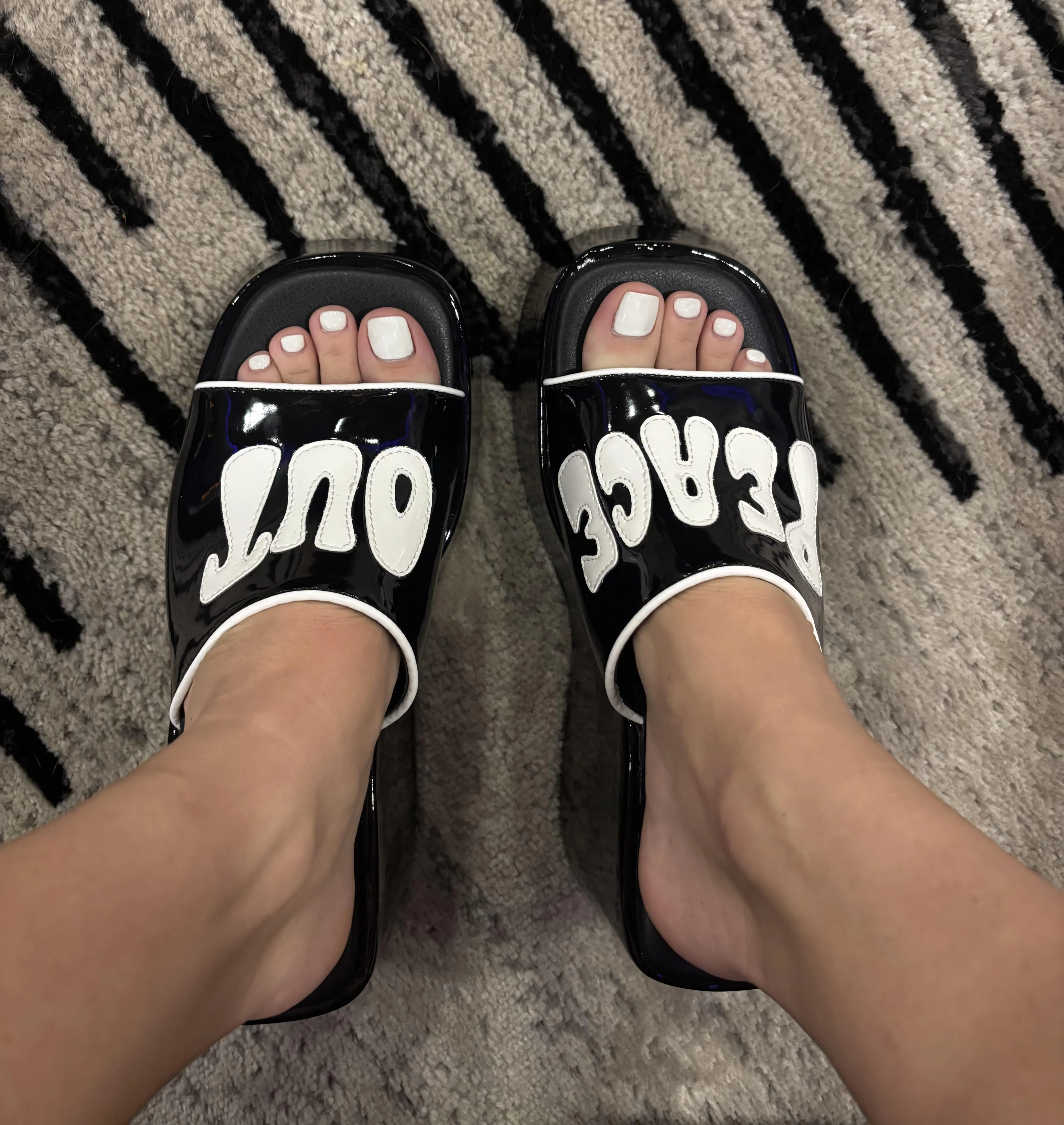 Perfect white in my fave platform sandals