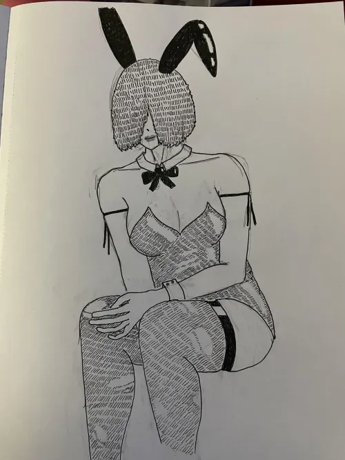 Short haired bunny girl Sadako sketch 