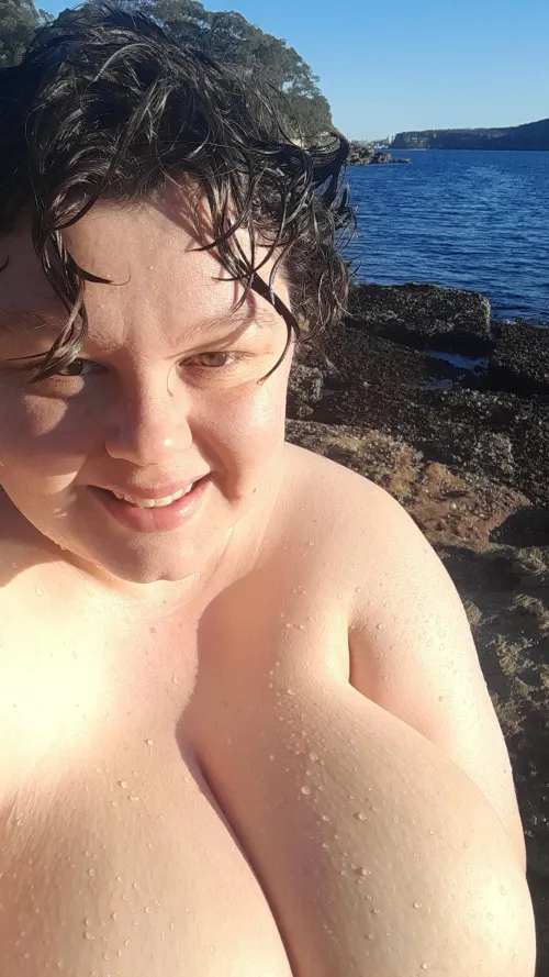 Swim out to see the headland.