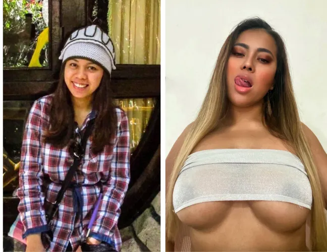 The contrast of my own before and after pics turns me on so much 🔥🔥🔥