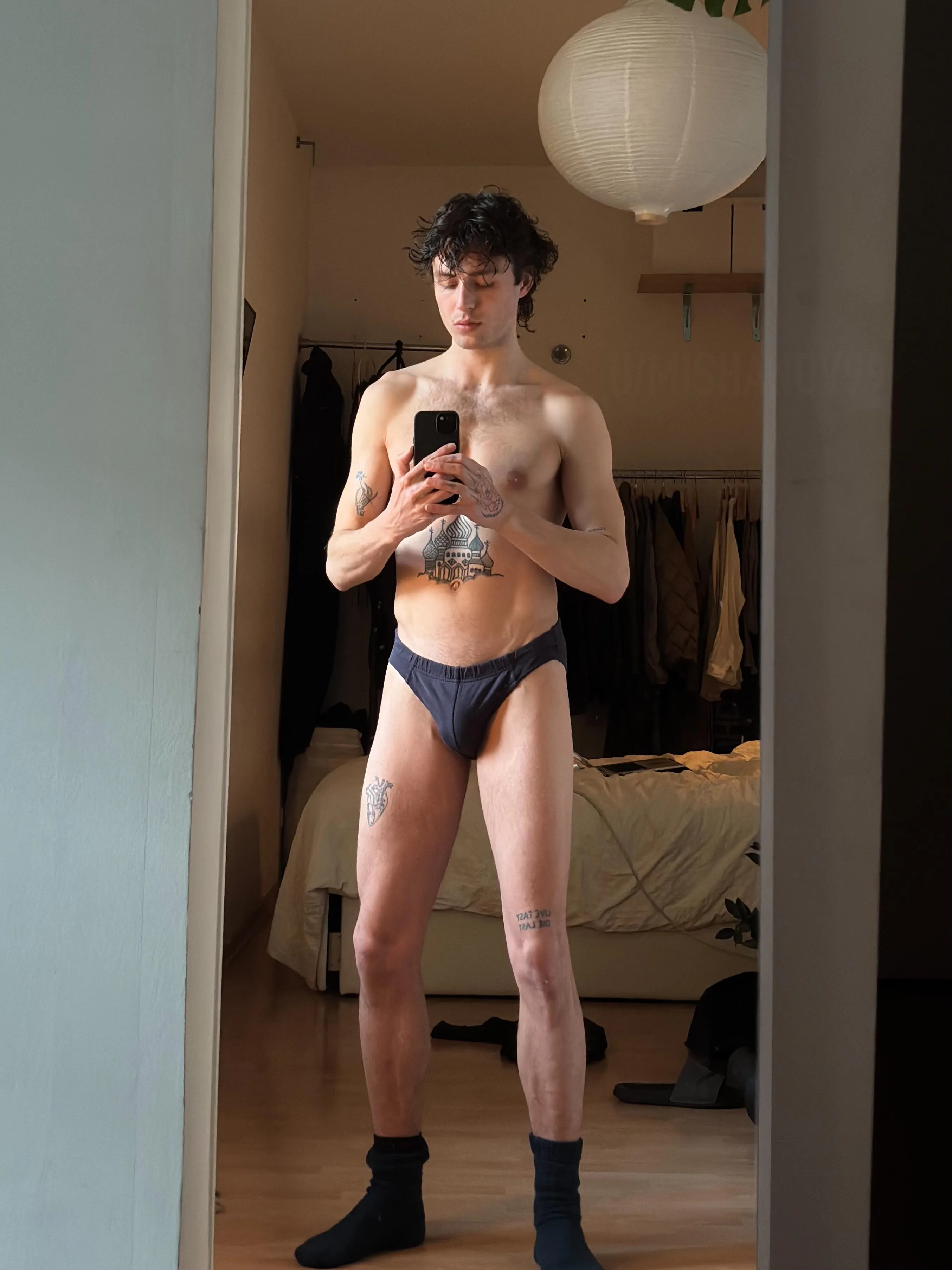 Trying on some new briefs, not too sure about their shape though. Any thoughts?