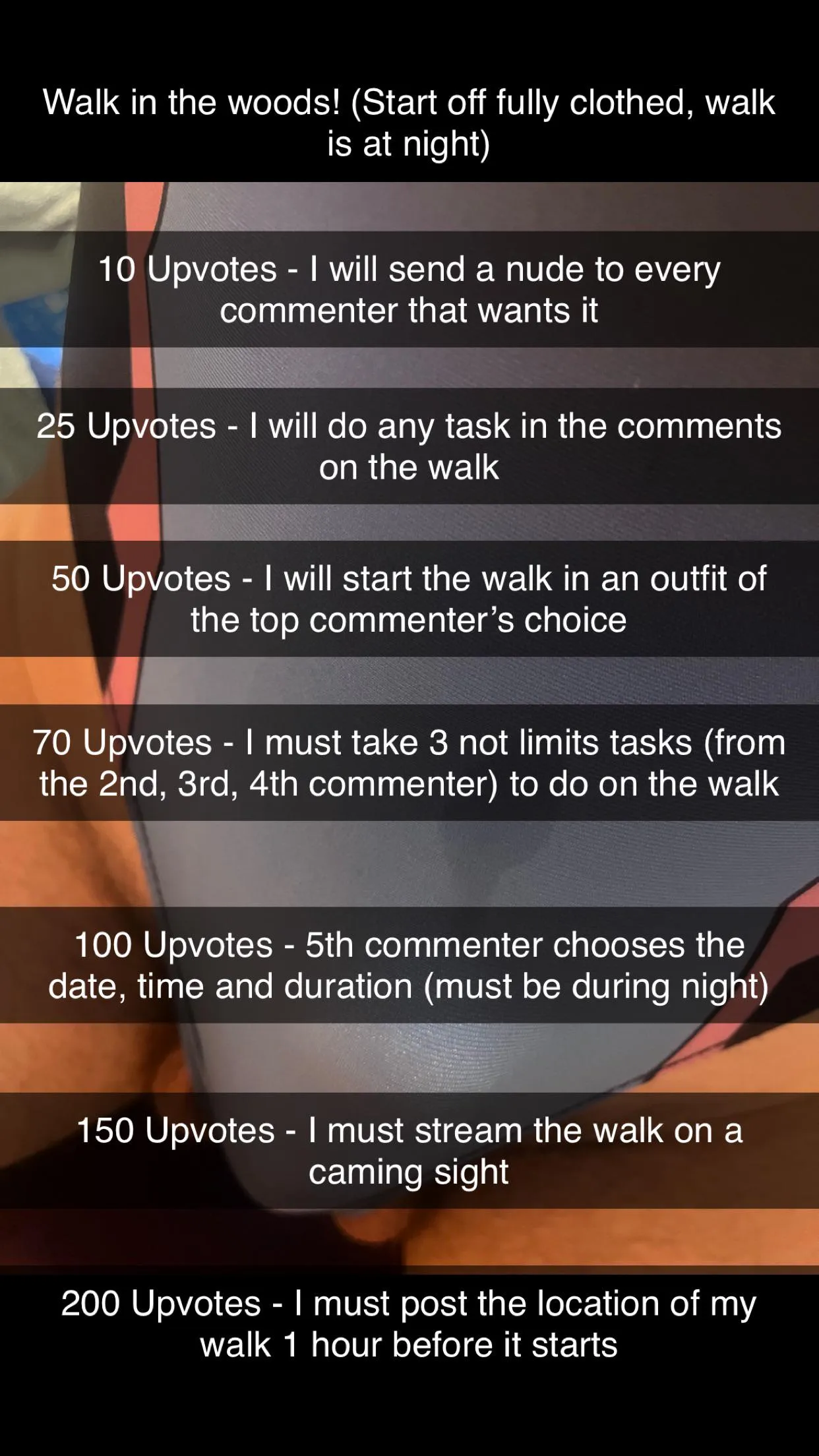 Upvote Sissy Public Stroll in the Woods