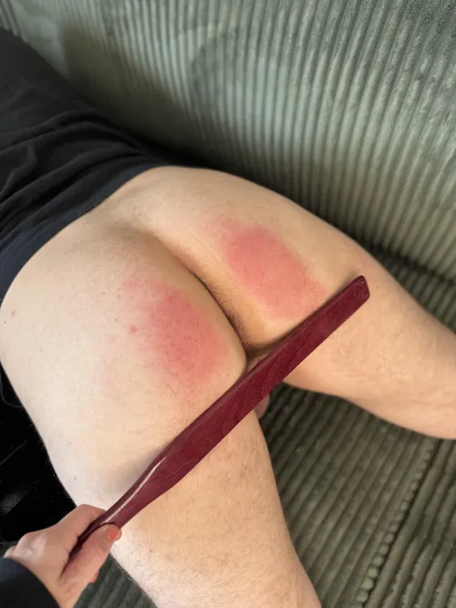 Warmed up his ass a little bit