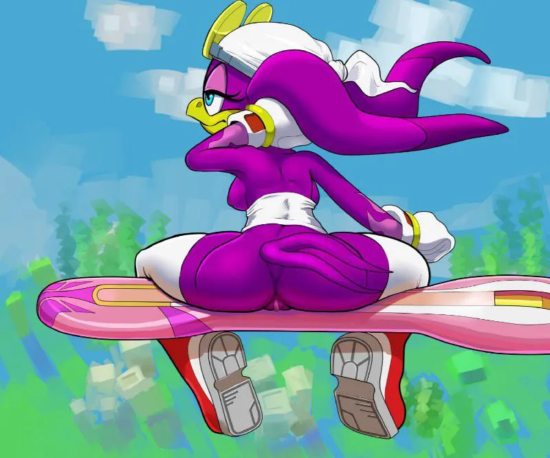 Wave the Swallow Purple Ass on her extreme gear
