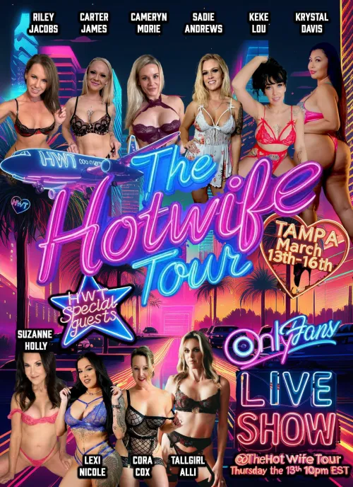 We'll be in Tampa 3/13 - 3/16 to Party and Play