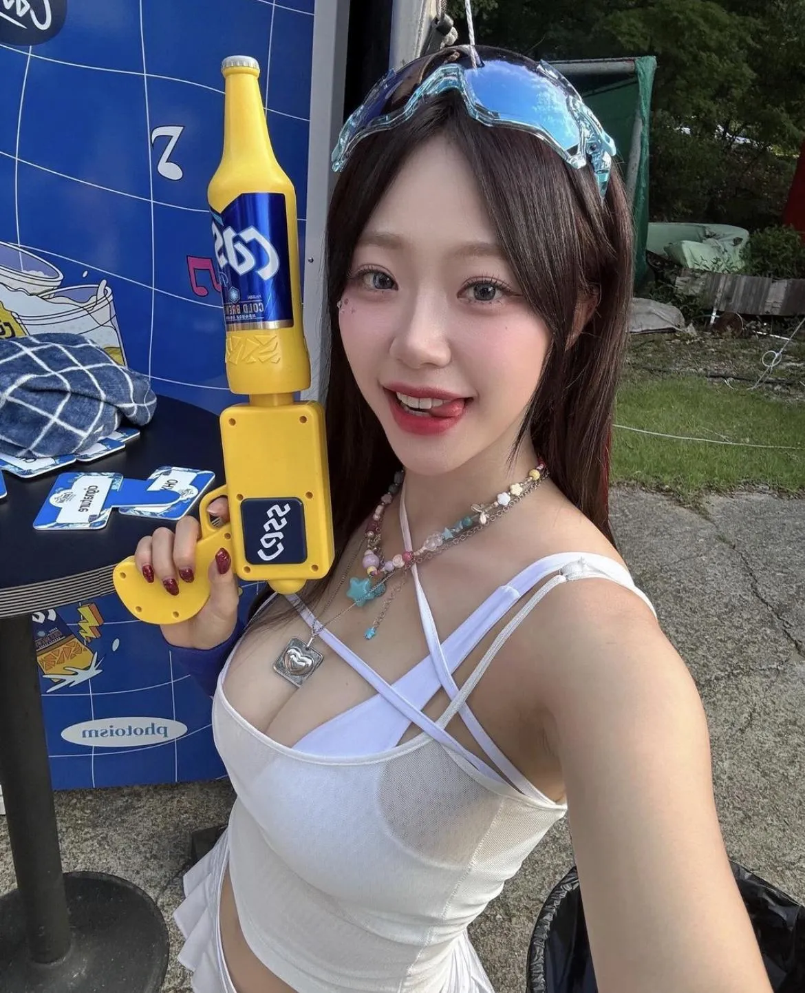 With Jeewon’s funbags hanging out like that, there was no way we could resist ruining her. You should’ve seen the places we made her tongue go, and how deep inside her that watergun went. 