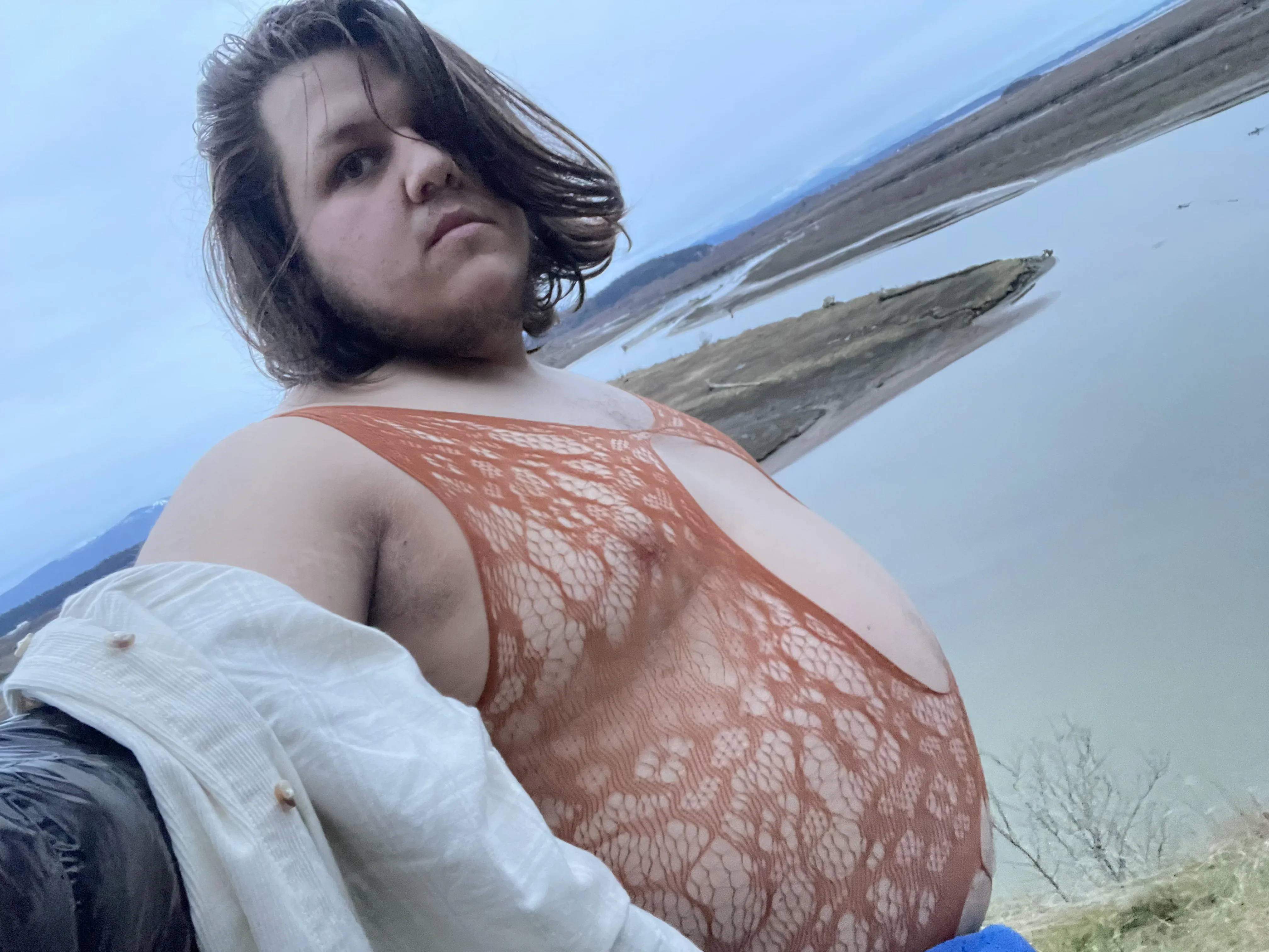 At the top of a cliff. Who else loves nature? [23]