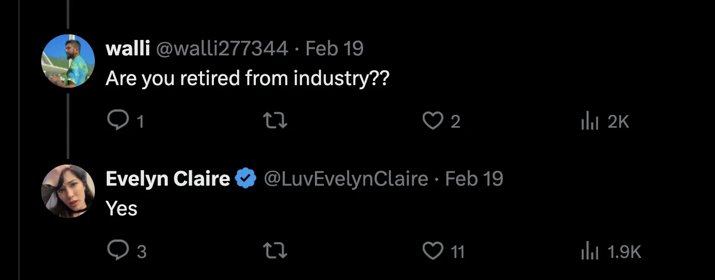 Evelyn Claire retired