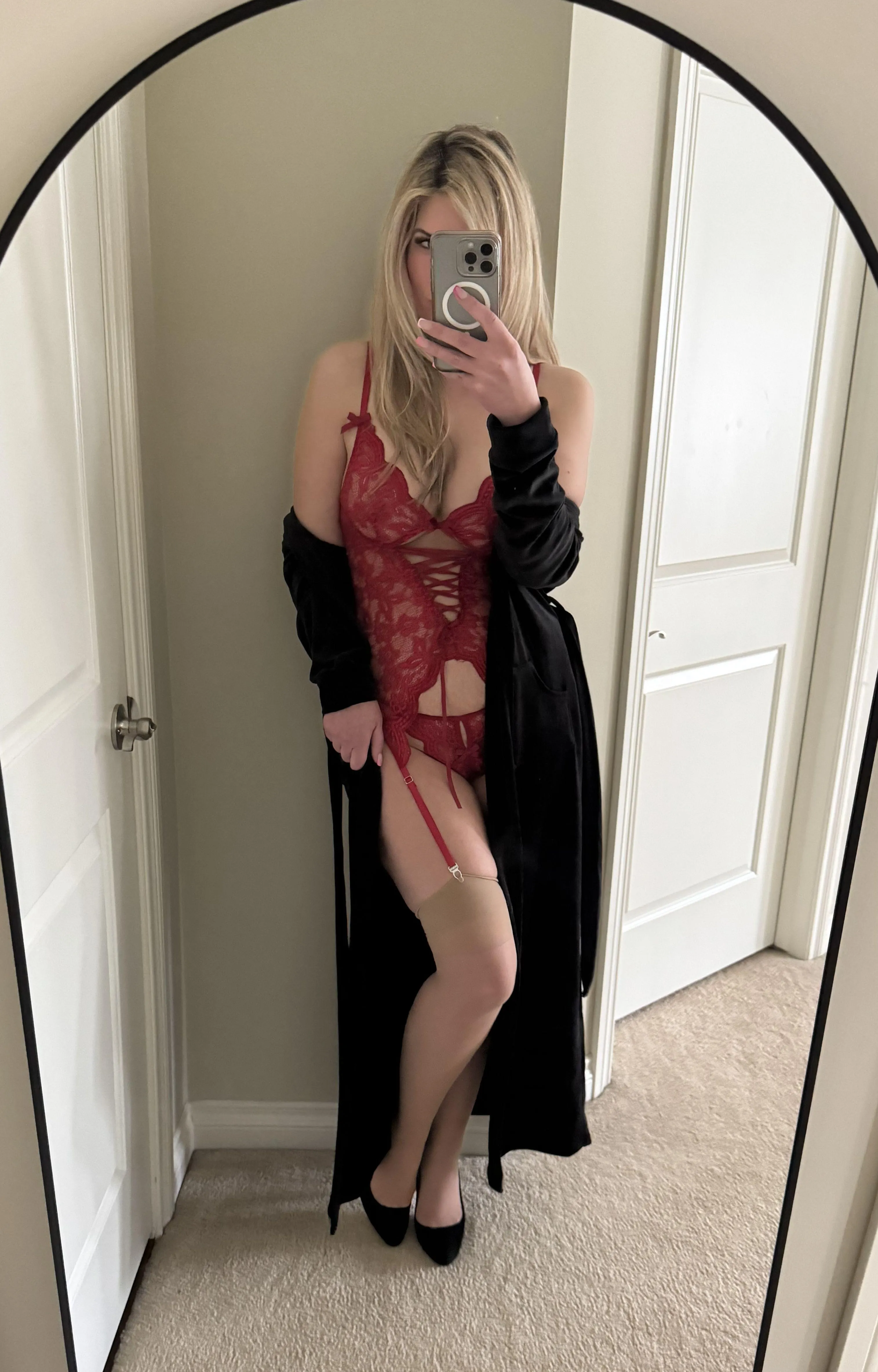 I love a little pop of color under my dress