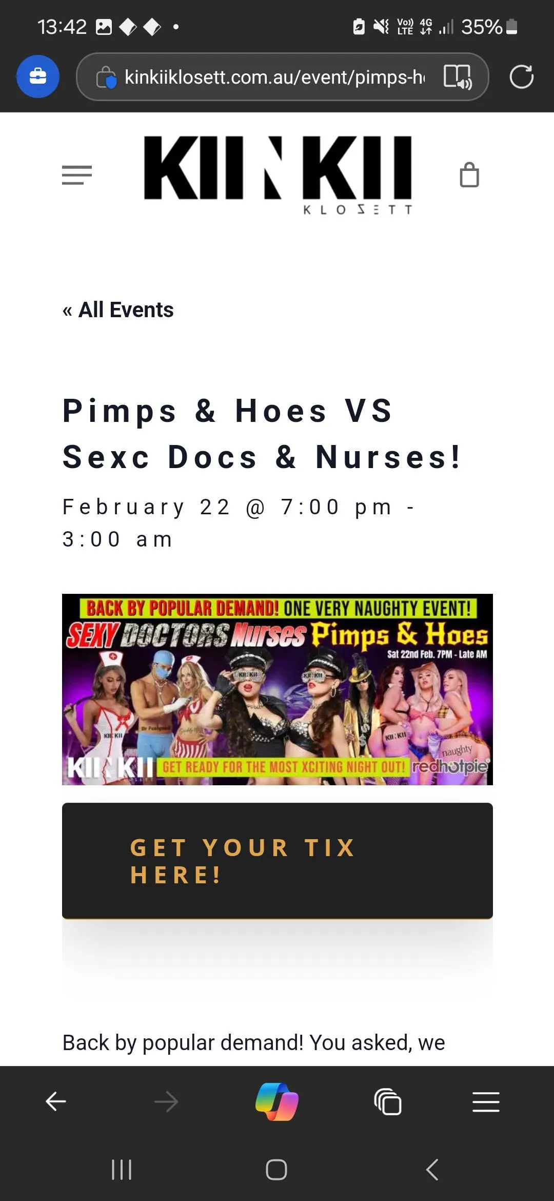 Im going to this party tonight. Anyone wants to join me