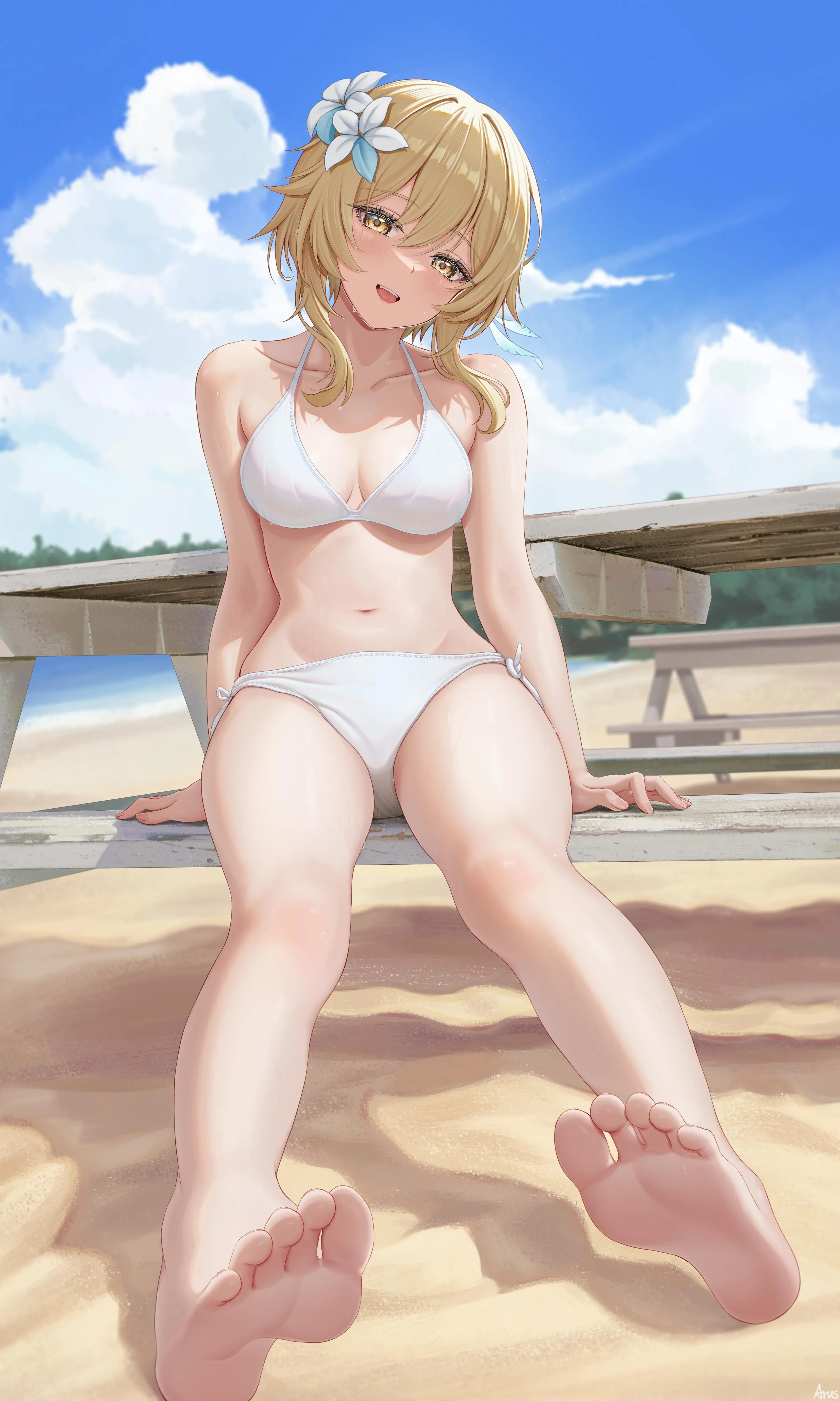Lumine at the beach