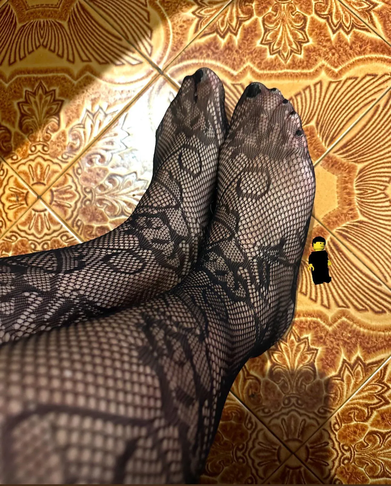 My huge feet ready to crush you