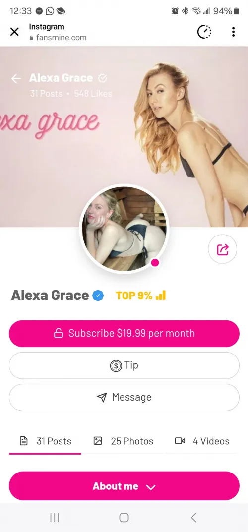 Question is her website worth it for nafw content?