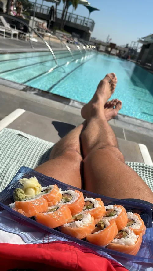 Sushi and sexy feet