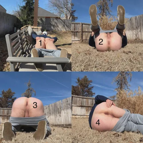 Which way should I get some sun on my asshole? ☀️ 🍑