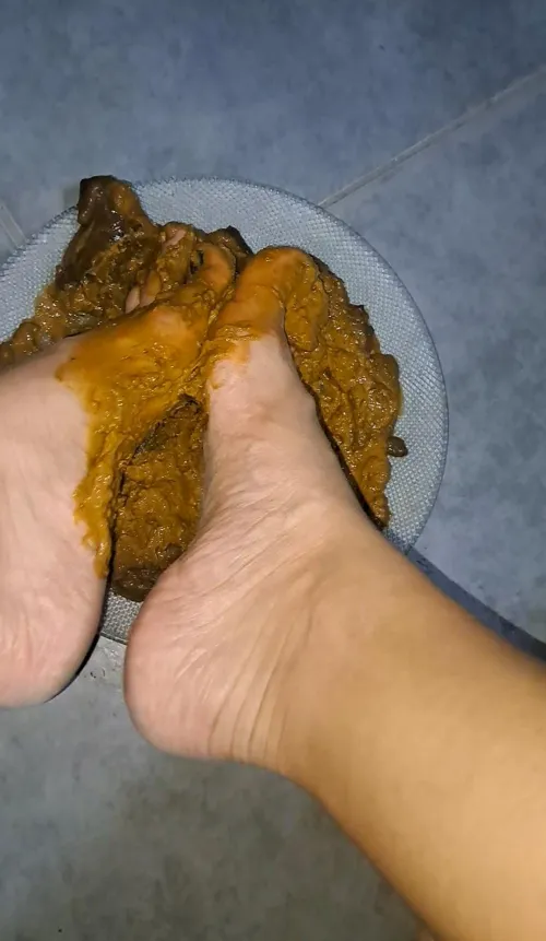 Would you let me give you a handjob with my feet full of shit?[f]
