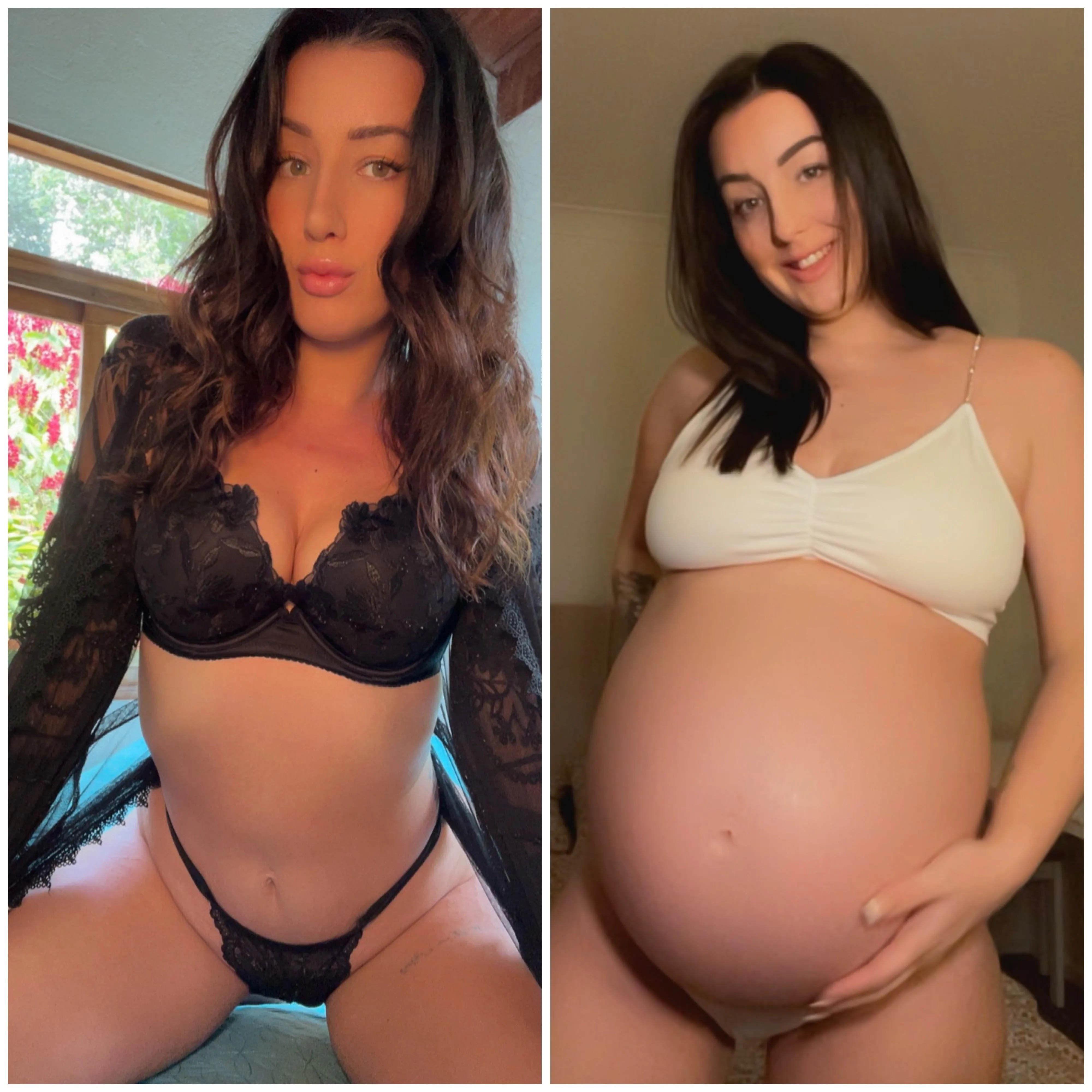 Before my third pregnancy… 27 weeks after breeding with twins!