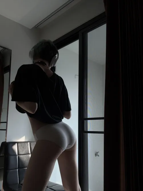 dancing to music alone and chilling