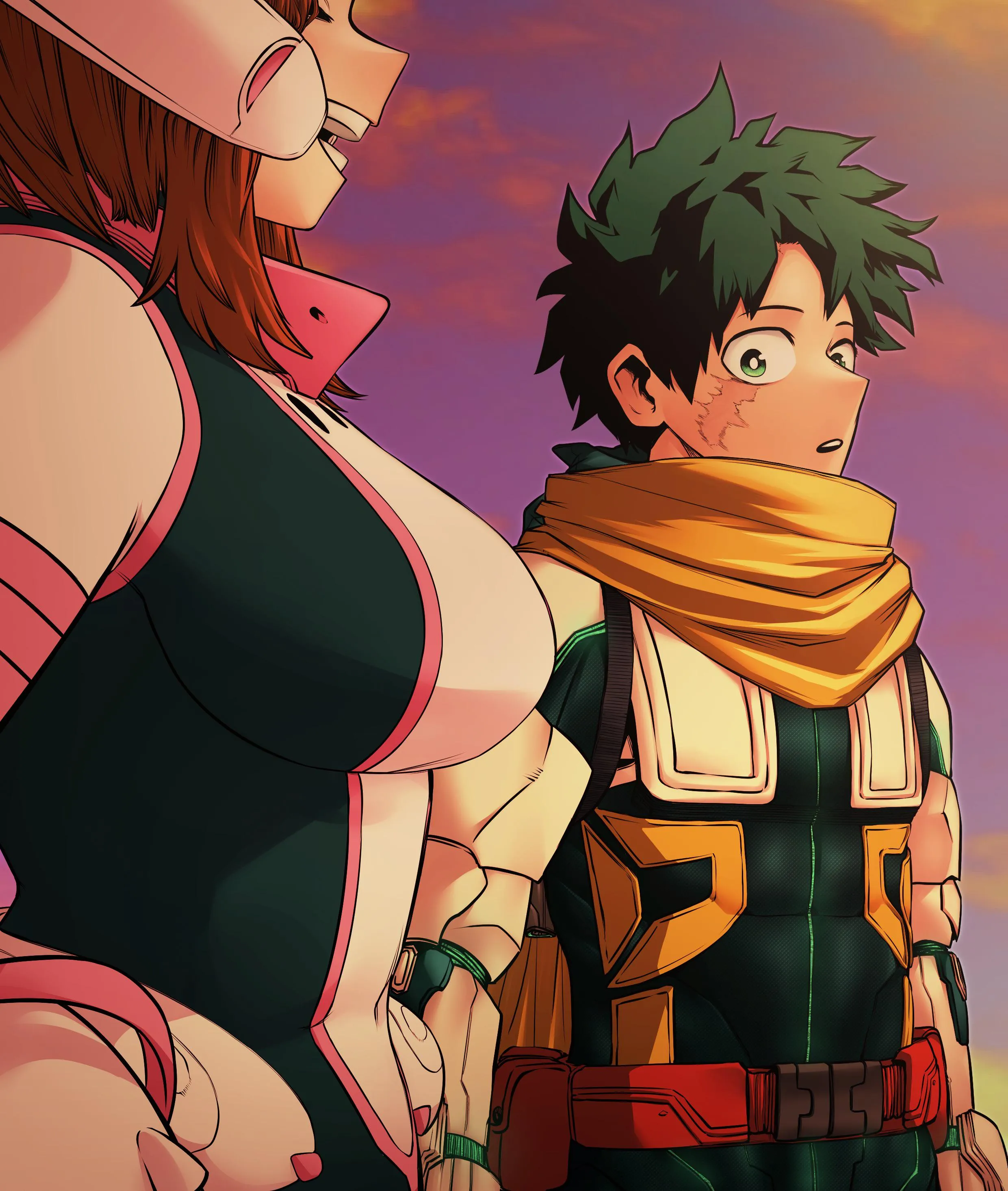 Deku seems a little distracted for some reason… (amano44)