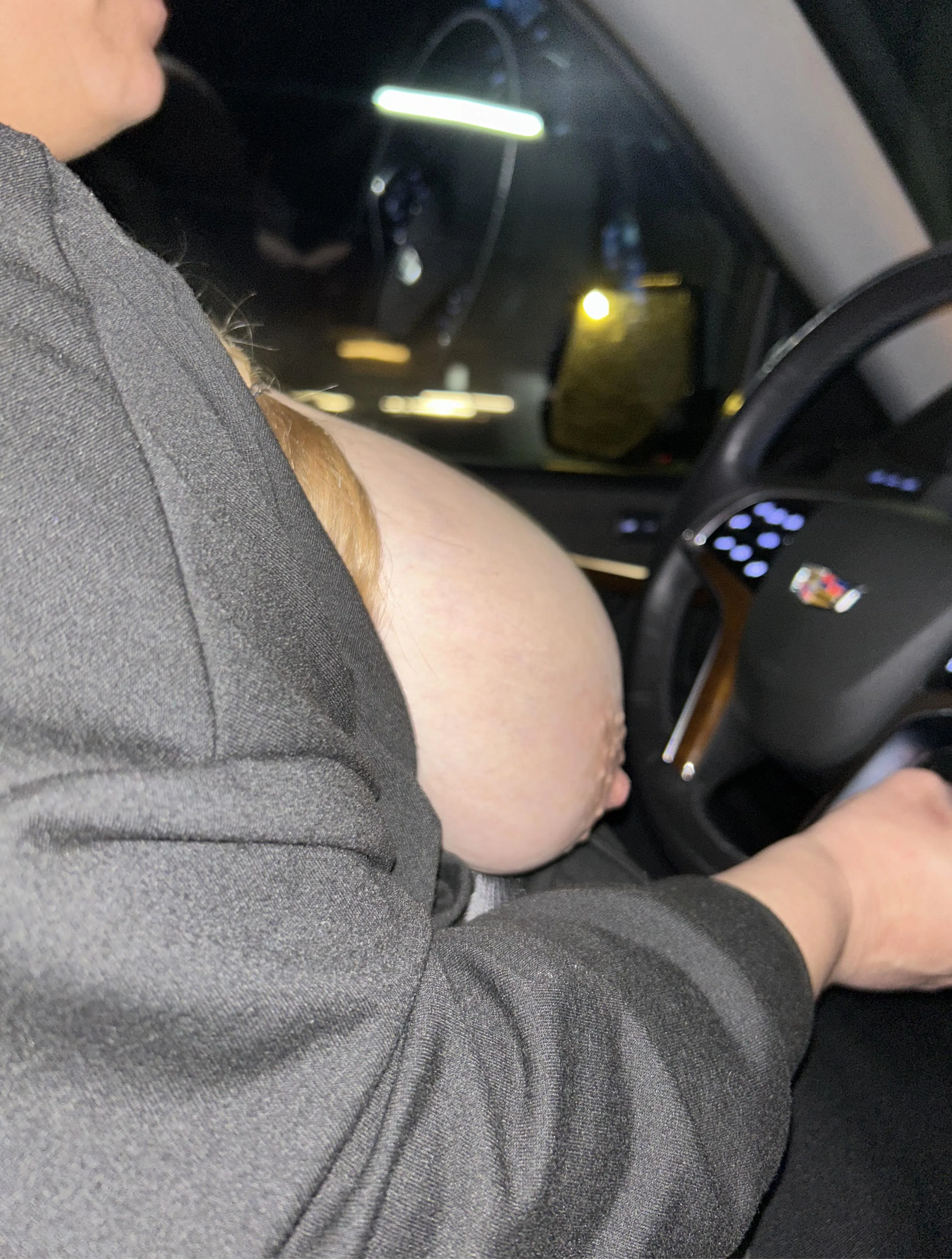 He loves these nighttime topless car rides with the lights on. Always get noticed way more;)