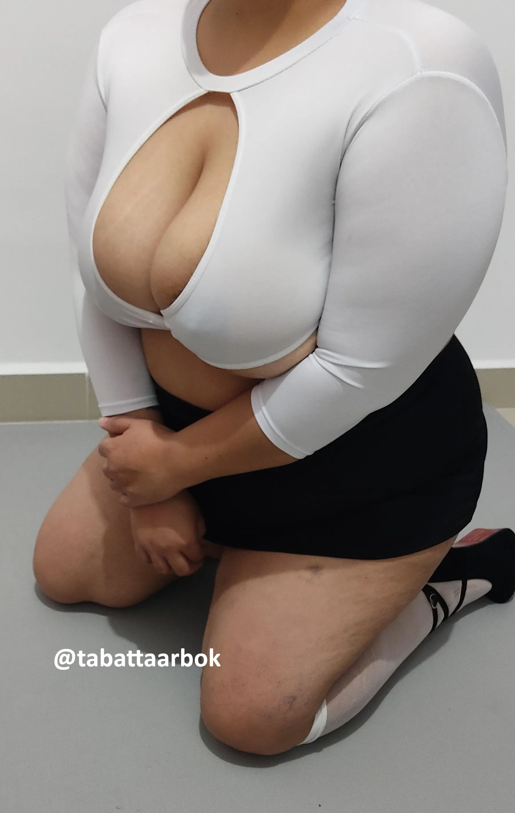 I'll be a good girl only if you drop you load in my tits