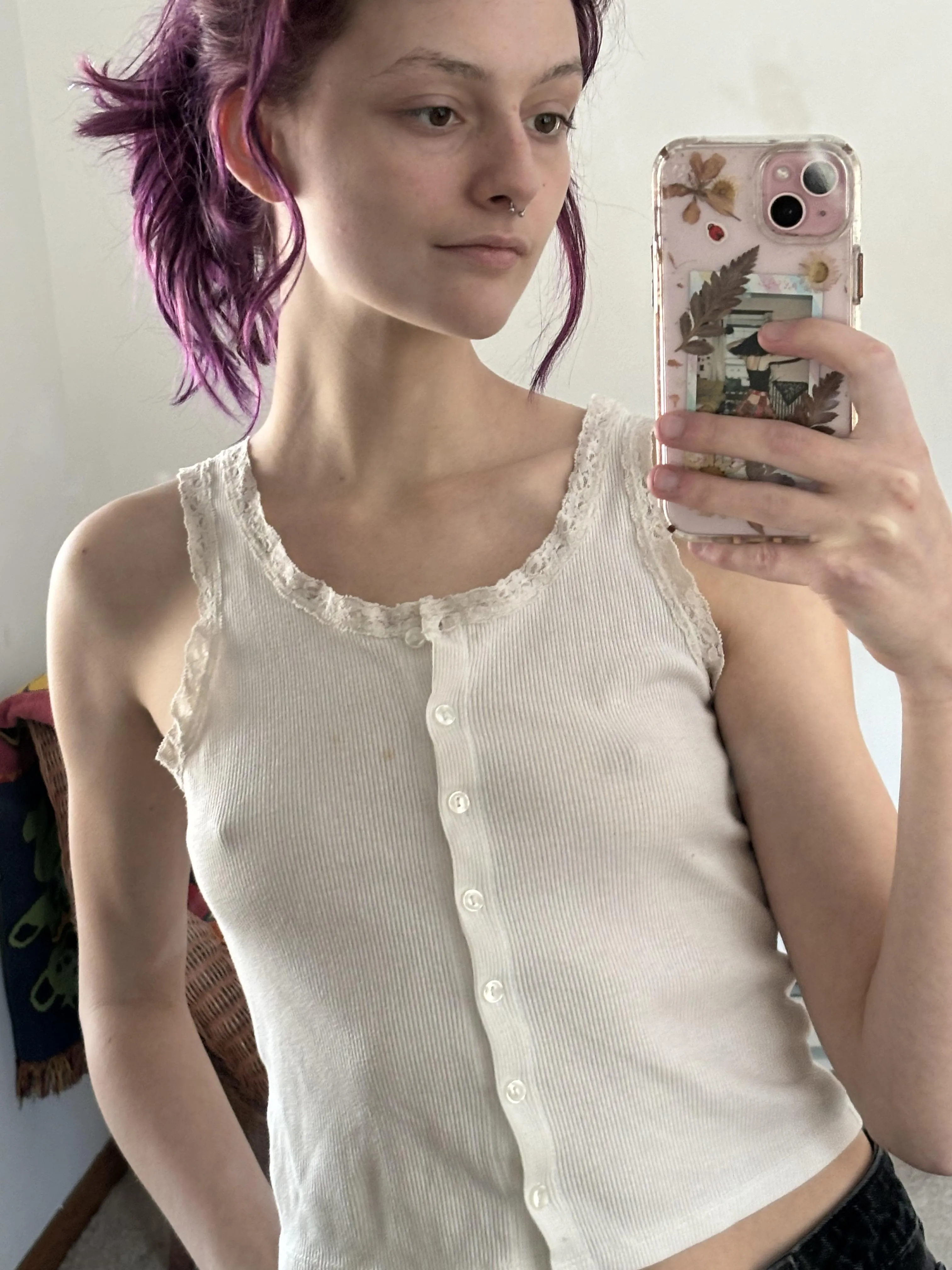 in a thin white shirt ;)