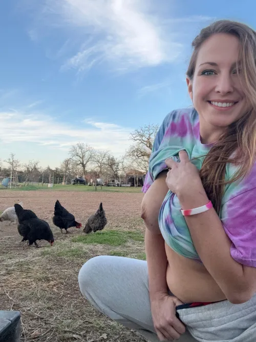 Just a chick and her chickens