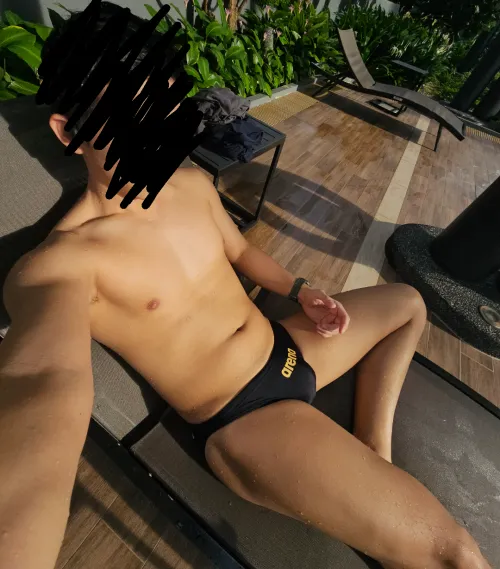 Just went for a swim and tan