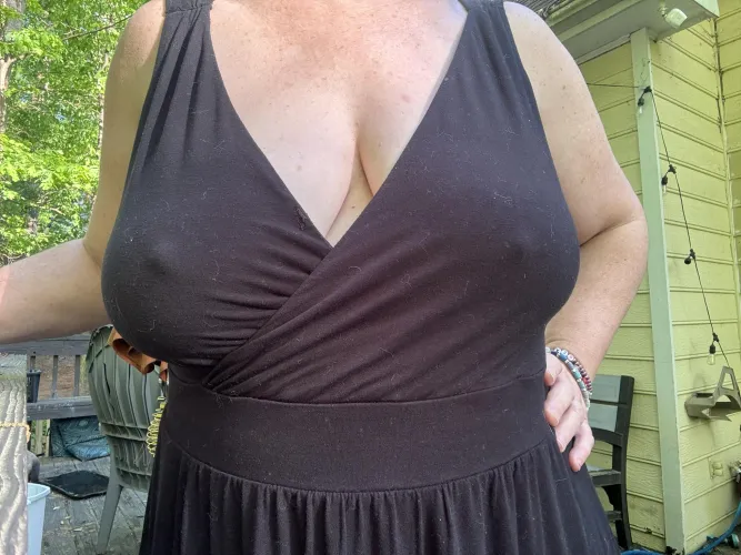 Naughtiness behind thin fabric