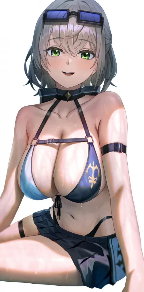 [Shirogane Noel] Noel's wet boobs