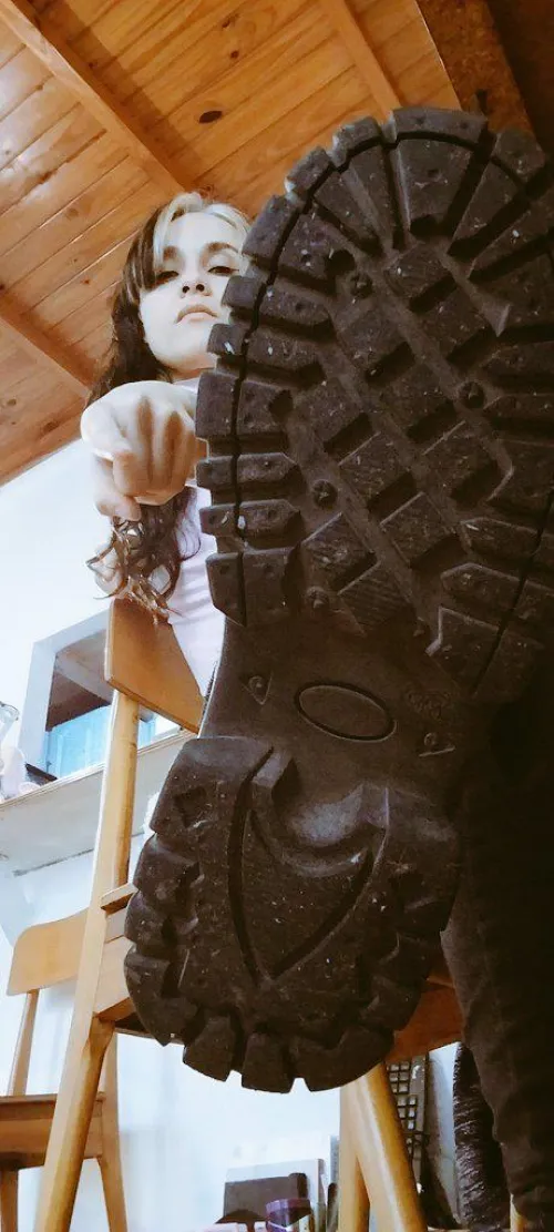 Don't resist, you're under my control. Now clean my soles