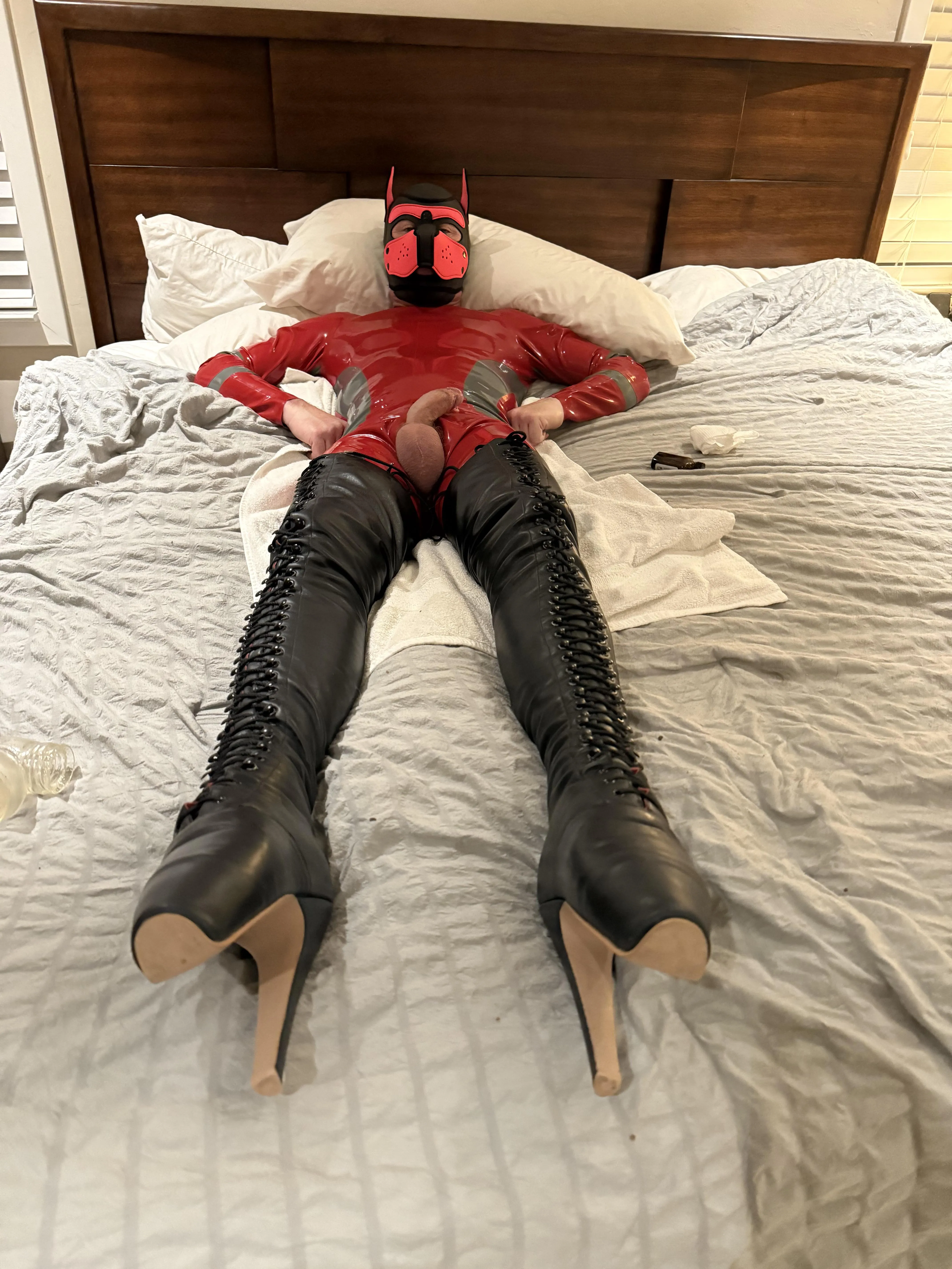 Finally played in my thigh high boots.