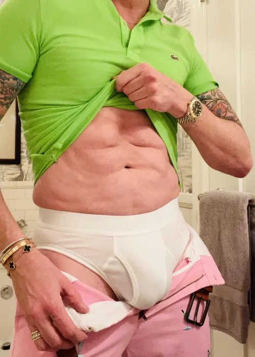 Heading to lunch at the club…