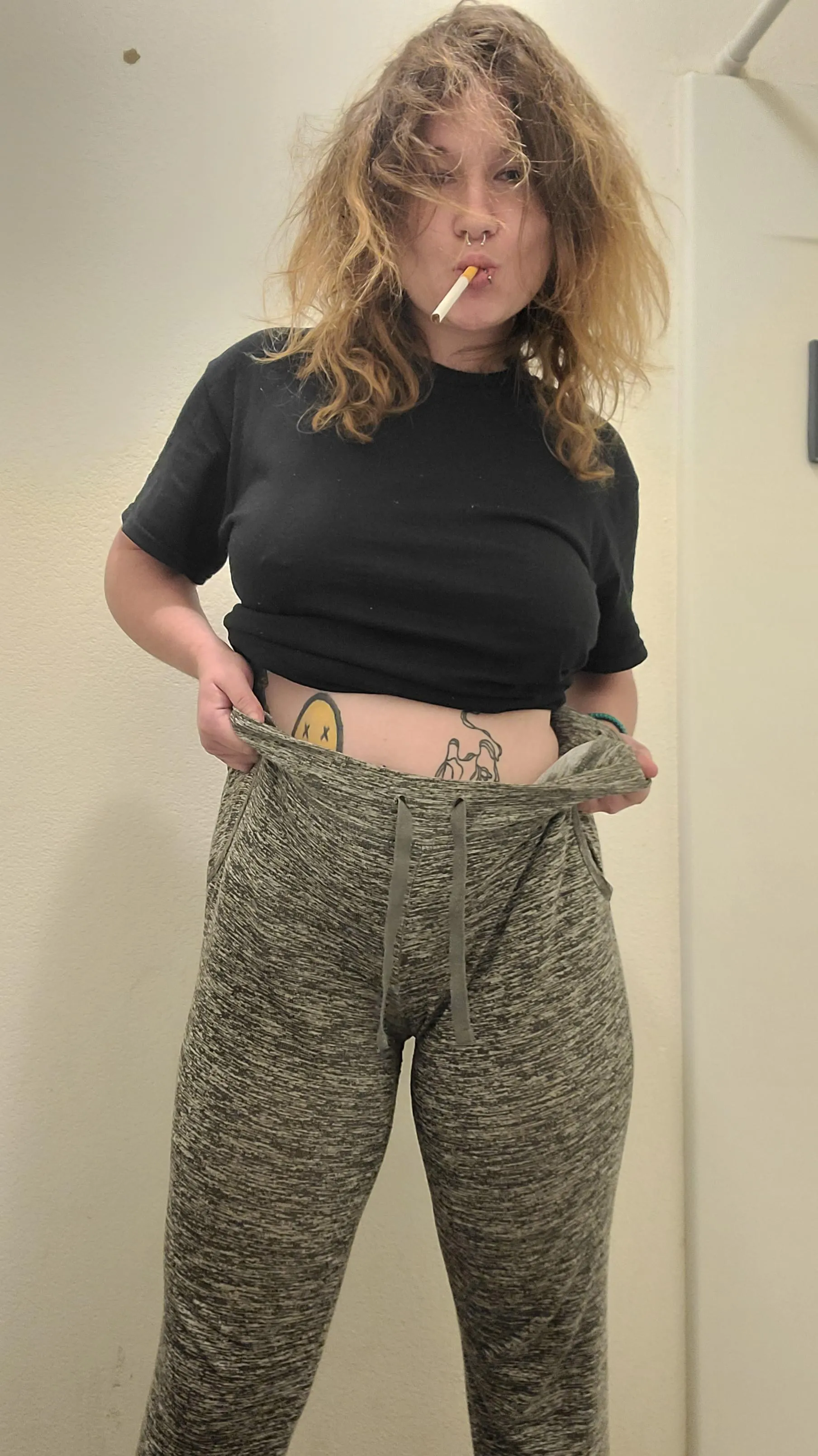 I know I look goofy but I wanted to show you My Camle toe while I smoke my camel