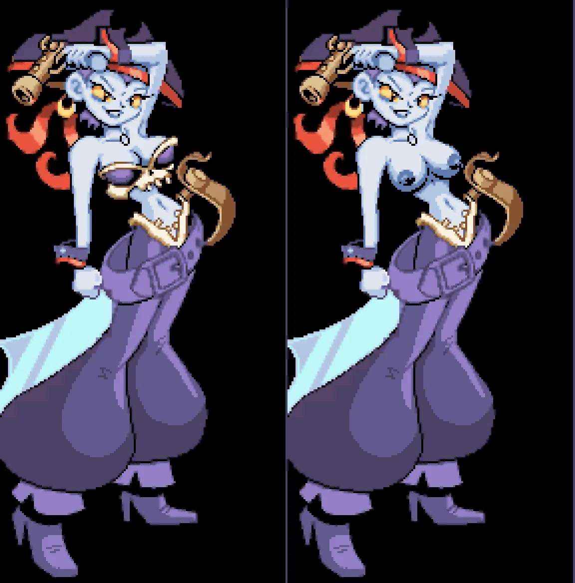 I removed Risky's top.