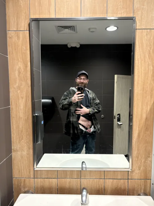 Just standing around the McDonald’s bathroom