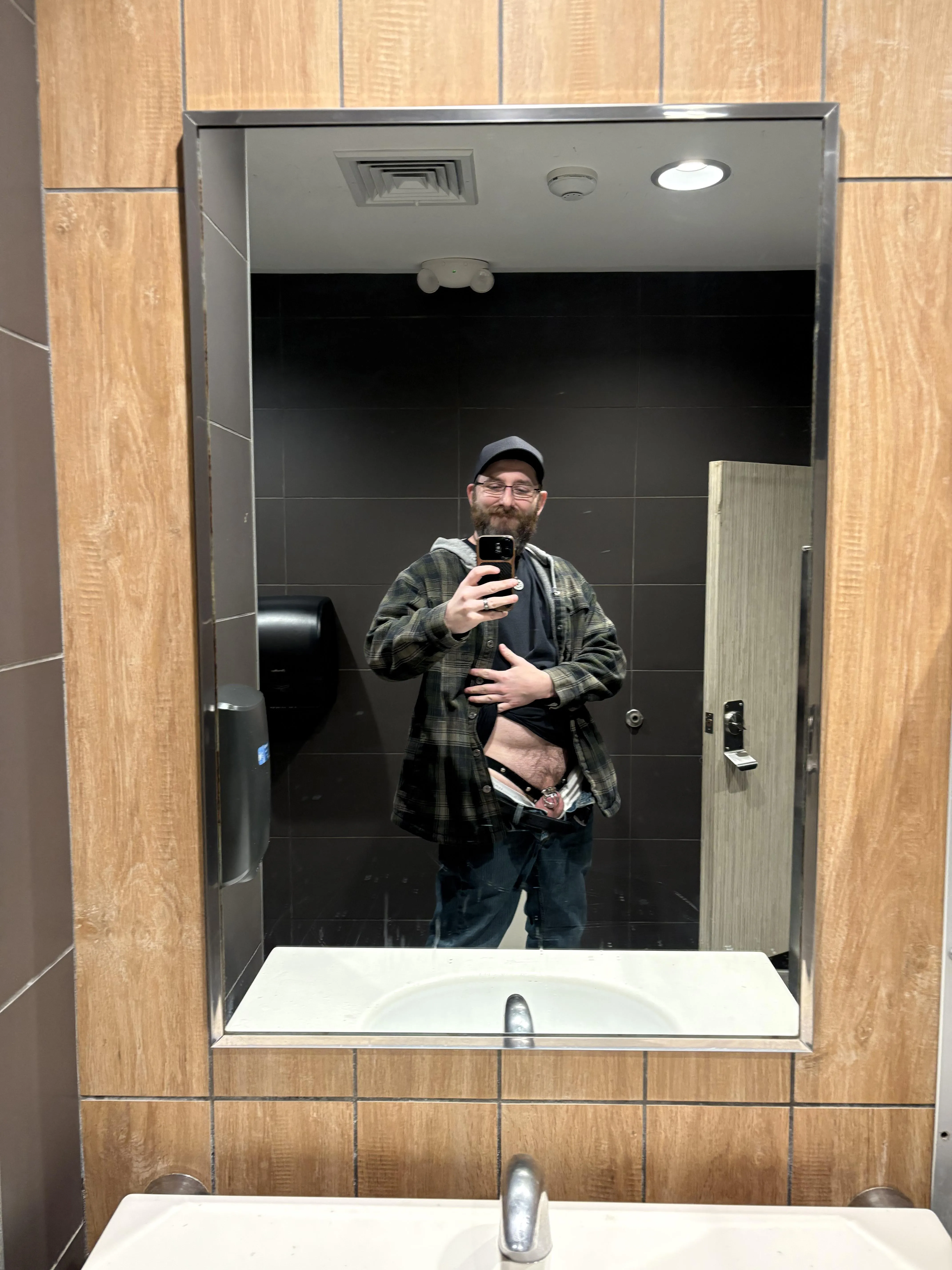 Just standing around the McDonald’s bathroom