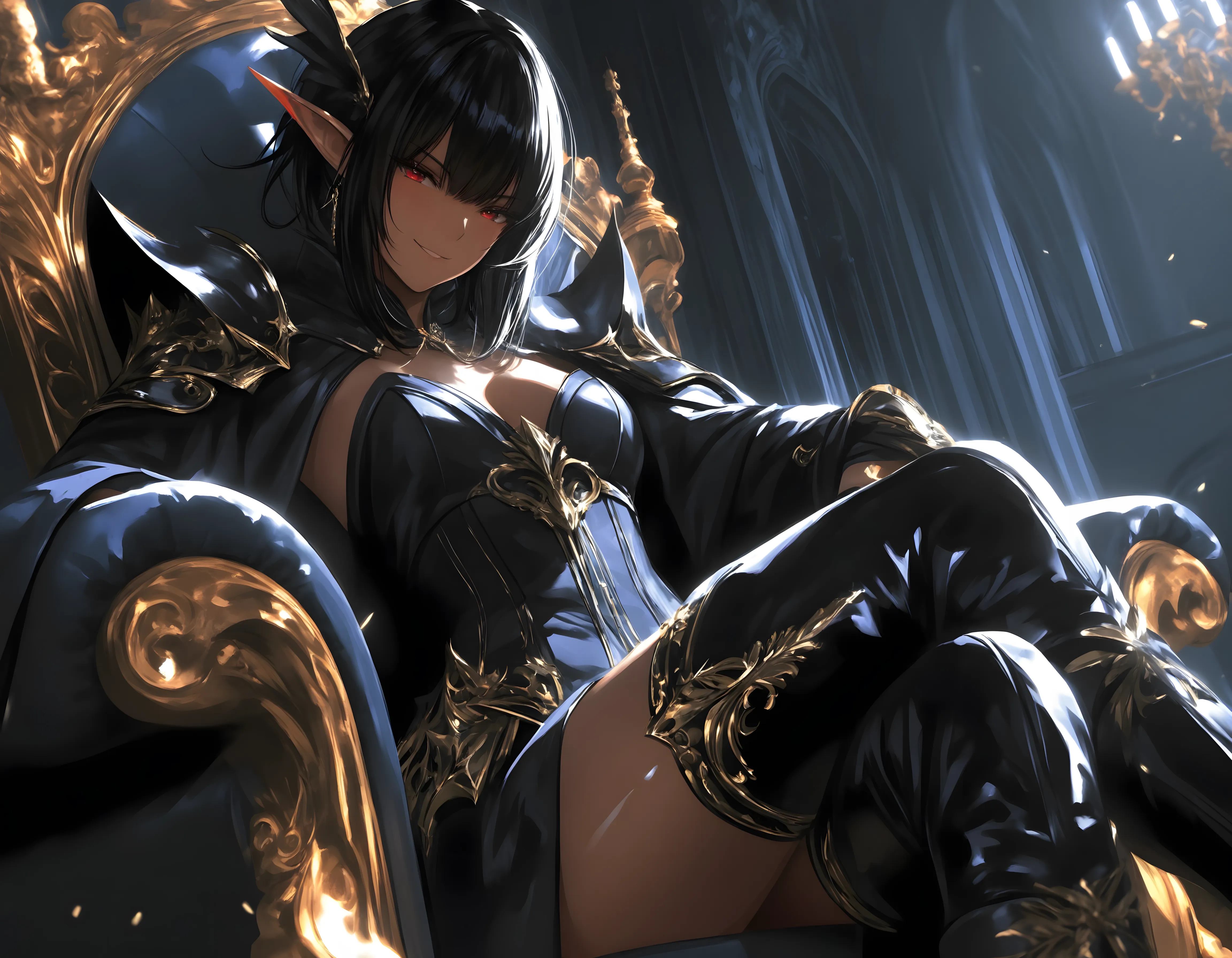 [Moescape Diffusion] Dark Elf