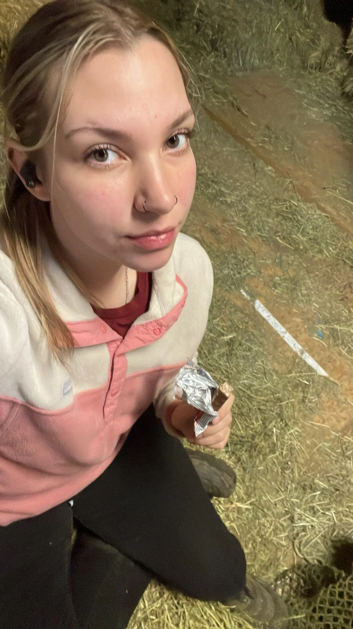 Snack breaks in the hey room are basically essential to my survival 😂🤷🏼‍♀️