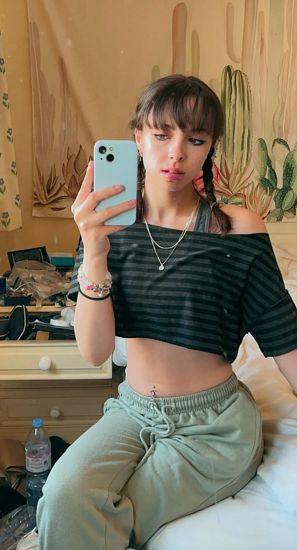 sweatpants and a little tummy tease