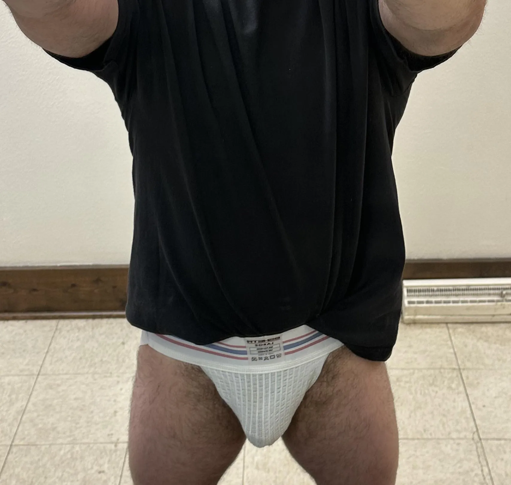 Tried on bros sweaty jock