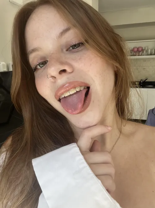 Would you like to cum on my pretty tongue darling