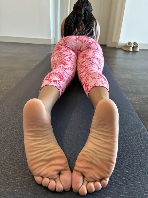 Yoga pants are always the right thing to wear