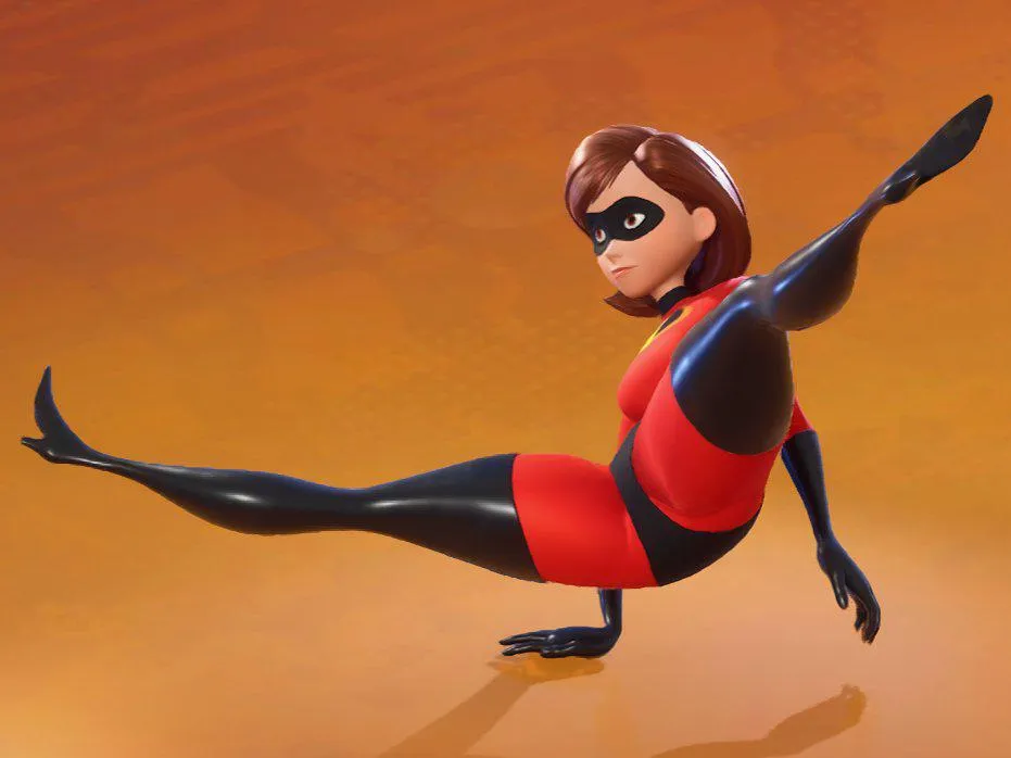 Elastigirl breakdancing in Fortnite leads to this very sexy pose. She looks so good on this game.