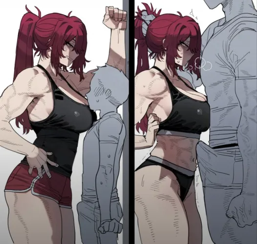 [F4M] Your friend introduces you to a muscular tomboy. Will you submit or be submissive to her? (check comments)