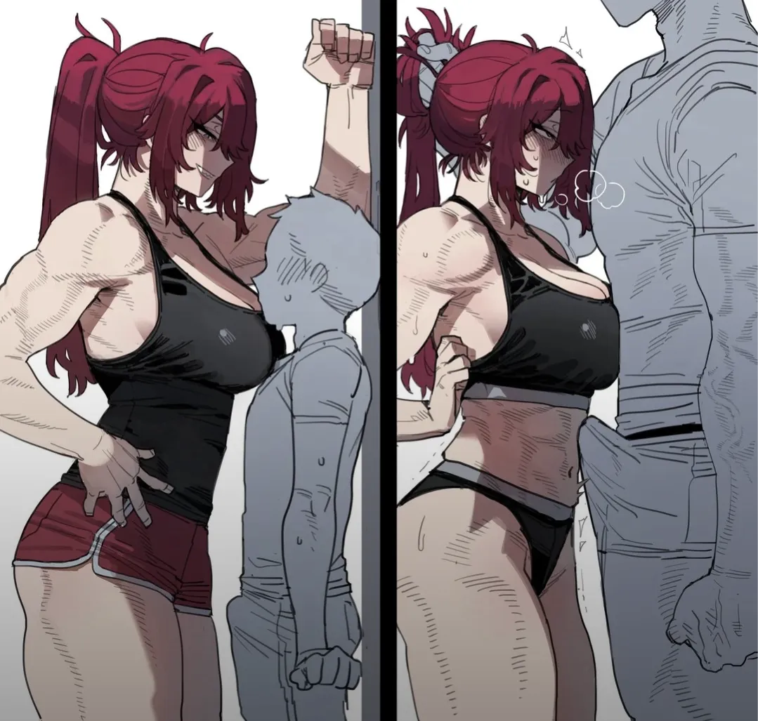 [F4M] Your friend introduces you to a muscular tomboy. Will you submit or be submissive to her? (check comments)